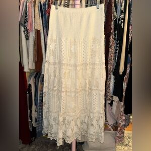 Crochet Lace Maxi Skirt - Like New Condition NWOT 14-19” Waist M/L/XL